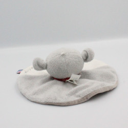 Doudou plat robot souris gris blanc SUCRE D'ORGE