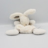 Doudou et Compagnie plat lapin blanc beige taupe tout doux Bonbon