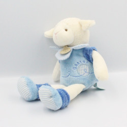 Doudou et compagnie mouton Gaston bleu