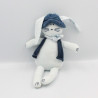 Doudou lapin bleu chapeau gilet PETIT BATEAU