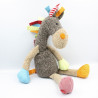 Doudou girafe marron beige patchwork SIGIKID
