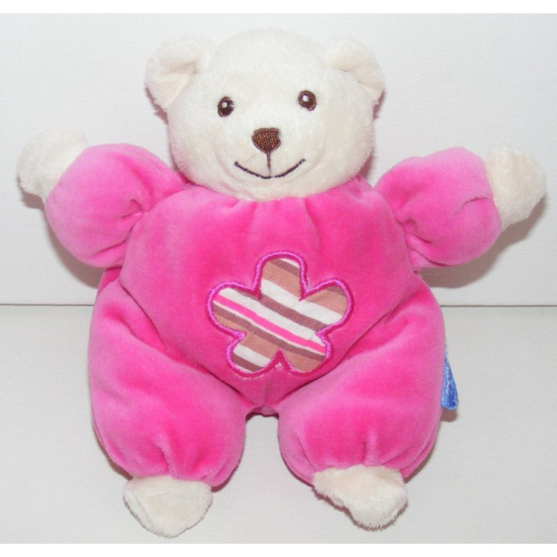 Doudou ours blanc vert DOUDI