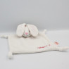 Doudou plat lapin blanc rouge GUIGOZ 2