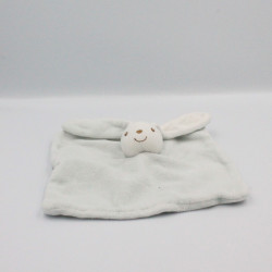 Doudou plat lapin blanc bleu KIMBALOO lot de 2