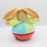 Doudou culbuto musical multicolore lapin KALOO