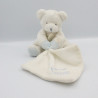 Doudou et compagnie ours blanc bleu mouchoir J'aime mon doudou