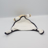 Doudou plat lapin blanc bleu marine TAKINOU
