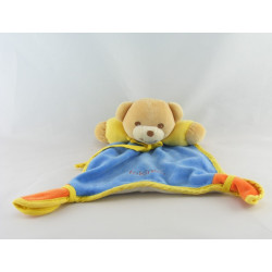 Doudou ours bleu jaune orange TAKINOU