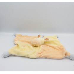 Doudou plat Girafe jaune orange JOLLYBABY