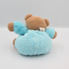 Doudou ours boule marron bleu TAKINOU