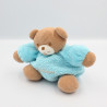 Doudou ours boule marron bleu TAKINOU