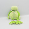 Doudou grenouille verte rayé CA CREDIT AGRICOLE