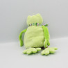 Doudou grenouille verte rayé CA CREDIT AGRICOLE