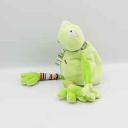 Doudou grenouille verte rayé CA CREDIT AGRICOLE