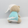 Doudou phosphorescent ours beige blanc bleu étoile SUCRE D'ORGE