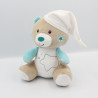 Doudou phosphorescent ours beige blanc bleu étoile SUCRE D'ORGE