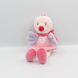Doudou oiseau rose mauve pois NICOTOY