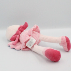 Doudou oiseau rose mauve pois NICOTOY