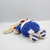 Doudou et compagnie lapin bleu blanc rouge mouchoir marin