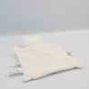 Doudou plat lapin blanc beige NICOTOY