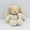 Doudou et compagnie lapin blanc gris mouchoir