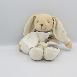 Doudou et compagnie lapin blanc gris mouchoir