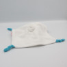Doudou plat lapin blanc bleu rose NUTRICIA