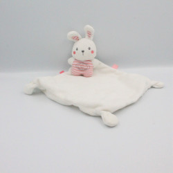 Doudou plat lapin blanc rose Like a muffin PREMAMAN