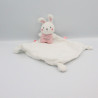 Doudou plat lapin blanc rose Like a muffin PREMAMAN