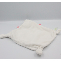 Doudou plat lapin blanc rose Like a muffin PREMAMAN