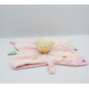 Doudou plat souris rose feuilles PREMAMAN