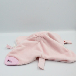 Doudou plat souris rose feuilles PREMAMAN