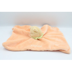 Doudou plat orange Chat Patou foulard vert Bengy