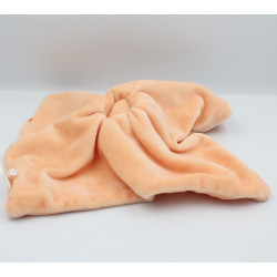 Doudou plat orange Chat Patou foulard vert Bengy