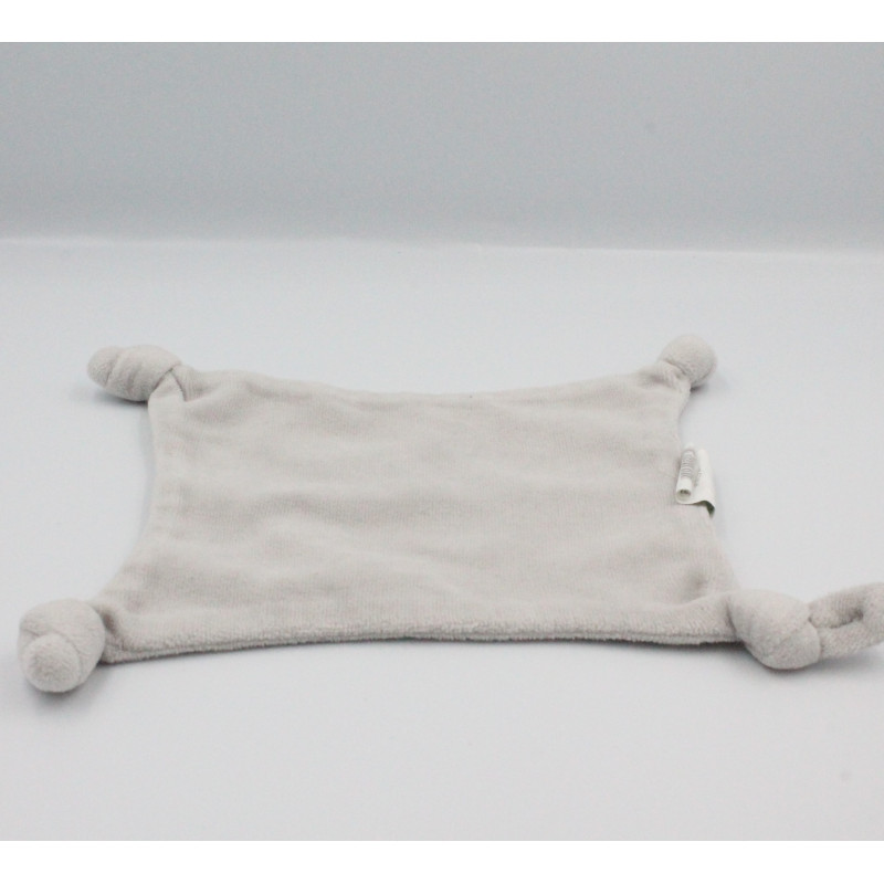 Doudou plat carré gris MES PETITS CAILLOUX CMP