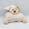 Doudou semi plat ours rose étoiles BOUTCHOU