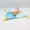 Doudou plat cheval ane zébre bleu oiseau NICOTOY
