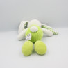 Doudou lapin blanc vert MOTS D'ENFANTS