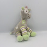 Doudou Girafe gris vert fleur Arthur et Lola