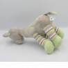 Doudou Girafe gris vert fleur Arthur et Lola