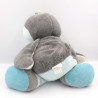 Grand Doudou oiseau pingouin gris bleu Louis NOUKIE'S 42 cm