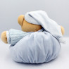 Doudou patapouf ours bleu blue laine enfant KALOO 25 cm