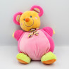 Doudou boule musical souris rose écharpe MOTS D'ENFANTS