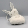 Doudou lapin blanc sac satin