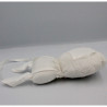 Doudou lapin blanc sac satin