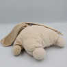 Doudou semi plat lutin beige croix rouge Nounours