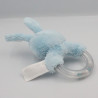 Doudou hochet lapin bleu TEX