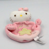 Mini Doudou plat chat HELLO KITTY rose vert