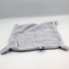 Doudou plat carré bleu ours chat SUCRE D'ORGE