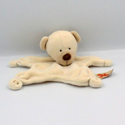 Doudou plat ours écru beige NICOTOY